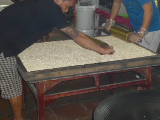 Cai Be.Rolling out the Popcorn Candy