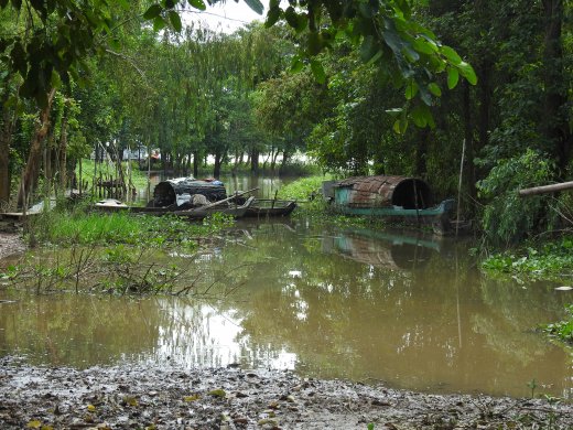Chau Doc.Cham Village.Small Boats