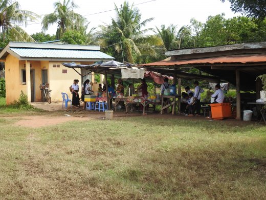 Junior High School.Booths Selling Lunch