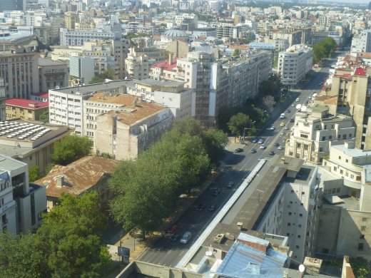 The View down Nicolae Balcescu including Atheneum Roof