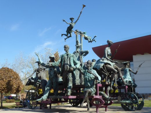 Statute outside National Theatre