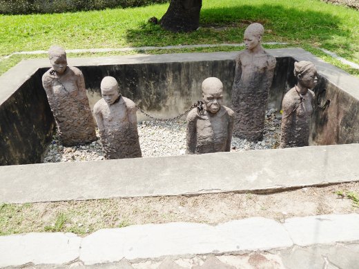 Statute with Original Slave Chains