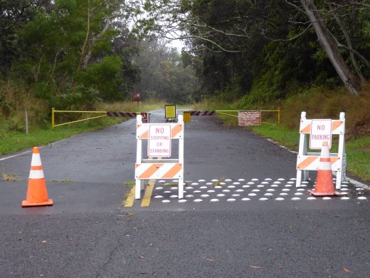 Volcanoes NP.Crater Rim Road Closed