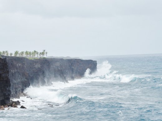 Volcanoes NP.Views along shore opposite Holei Sea Arch