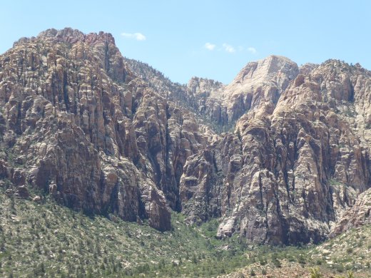 Driving through Red Rock Canyon
